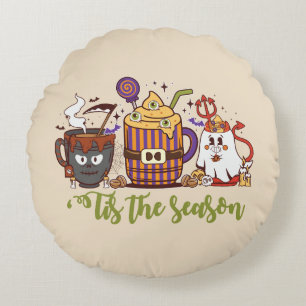 ‘Tis the Season Halloween Cup Trio Round Pillow