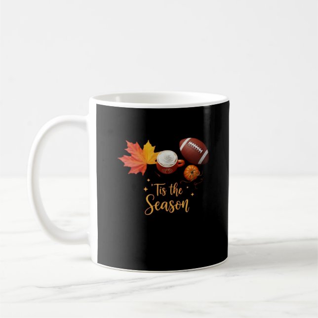 Tis The Season Halloween Retro Design Coffee Mug (Left)