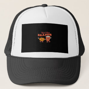 Tis The Season Halloween Spice Fall Autumn Pumpkin Trucker Hat