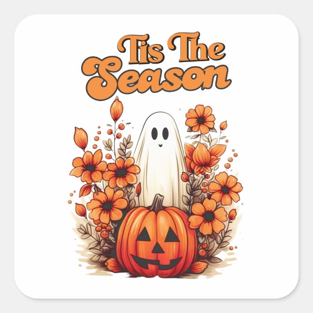Tis the Season Halloween Square Sticker (Front)