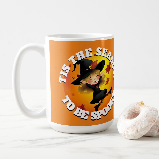 Tis the Season Happy Witch Coffee Mug (With Donut)