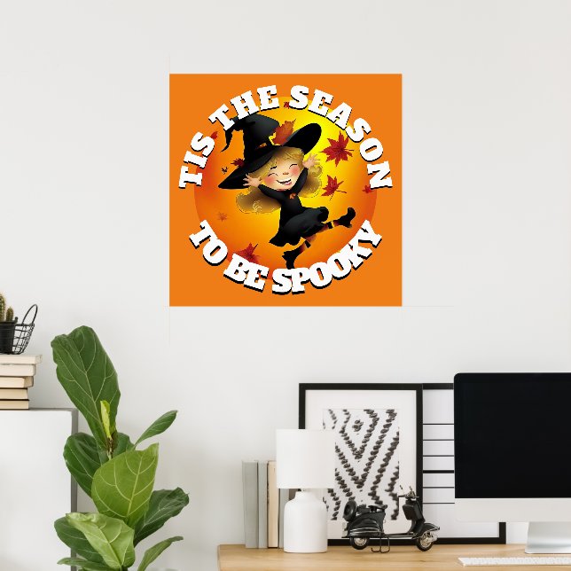 Tis the Season Happy Witch Poster (Home Office)