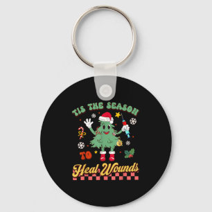 Tis The Season Heal Wound Care Nurse Christmas Ost Keychain