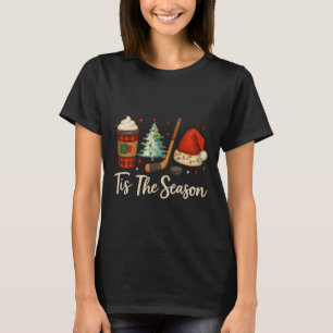 Tis The Season Hockey Coffee Xmas Tree Ice Hockey T-Shirt