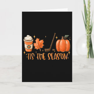 Tis The Season Hockey Latte Leaves Hello Pumpkin H Card