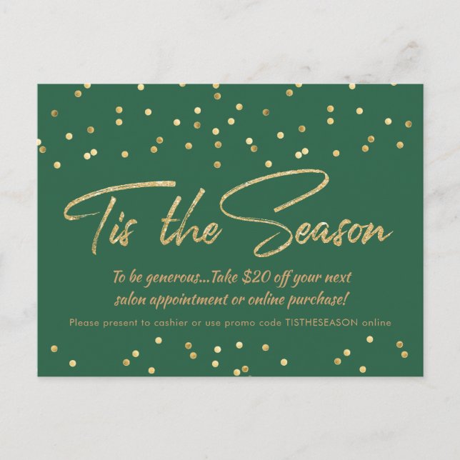 Tis the Season Holiday Business Postcard (Front)