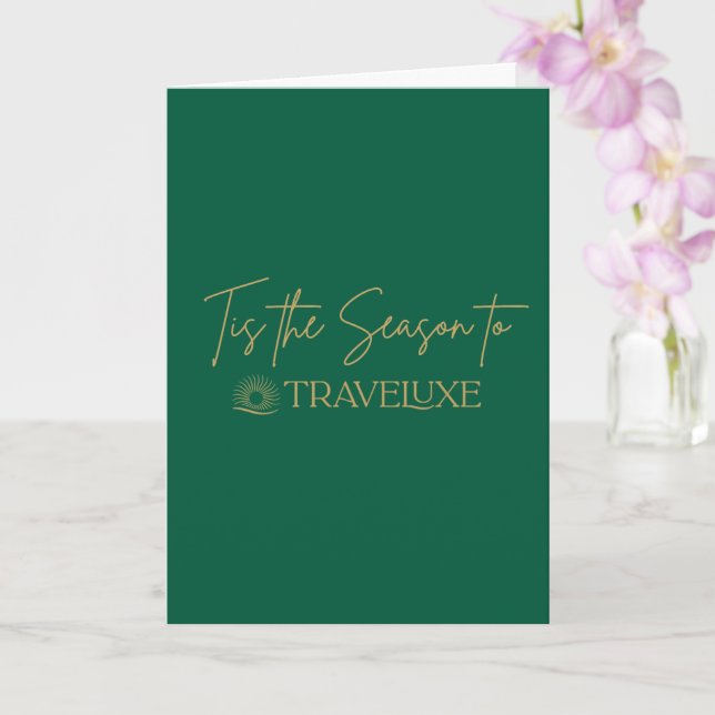 Tis the Season Holiday Card Green (Orchid)