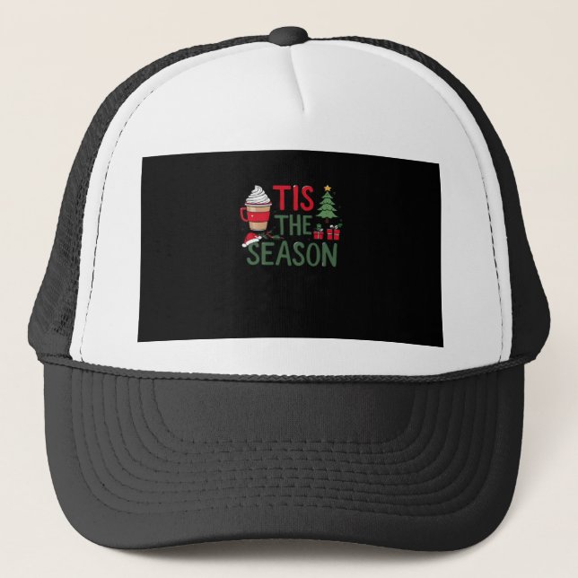 Tis The Season Holiday Cheer Trucker Hat (Front)