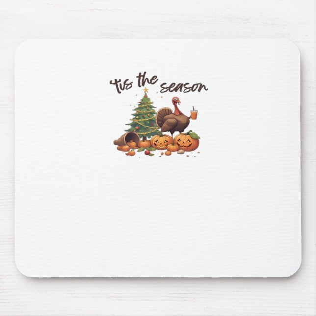 Tis The Season Holiday Mashup Mouse Pad (Front)