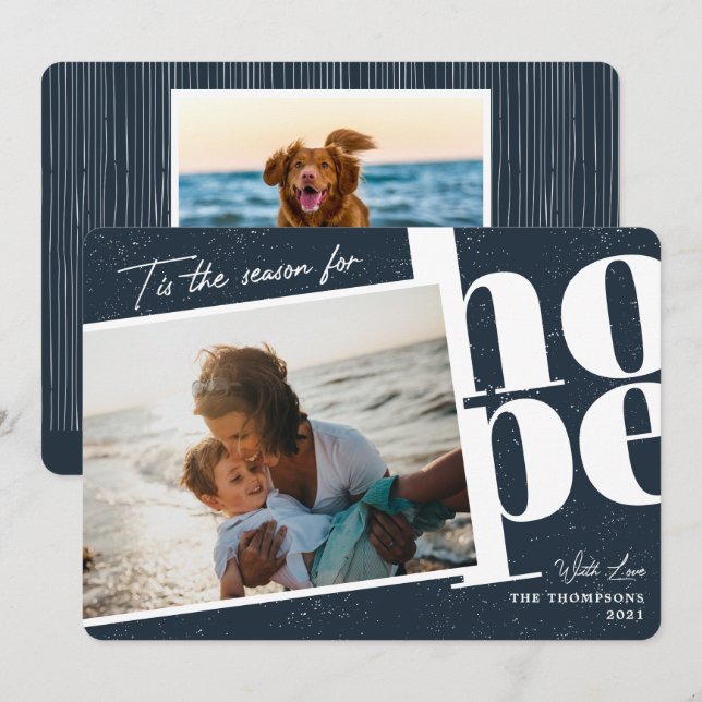 Tis the Season Hope Photo Holiday Card (Front/Back)