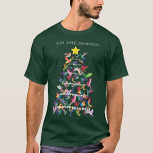 Tis The Season Hummingbird Christmas Tree Holidays T-Shirt