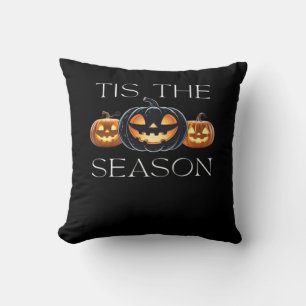 Tis The Season Jack O Lantern Funny Halloween Spoo Throw Pillow
