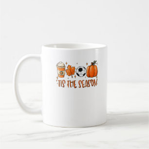 Tis The Season Leaf Latte Autumn Football Coffee Mug