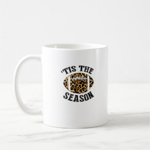 Tis The Season Leopard Football Season Game Day Coffee Mug