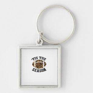 Tis The Season Leopard Football Season Game Day Keychain