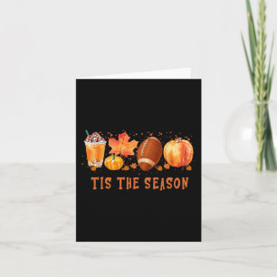 Tis' The Season Leopard Pumpkin Football Halloween Card