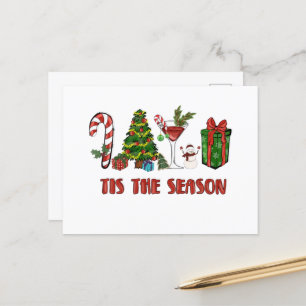 Tis The Season Merry Christmas Postcard
