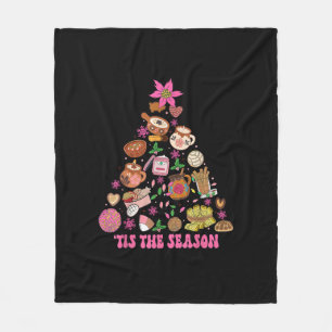 Tis The Season Mexican Christmas Tree Tamales Pan  Fleece Blanket