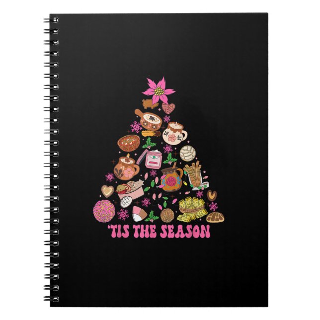 Tis The Season Mexican Christmas Tree Tamales Pan  Notebook (Front)