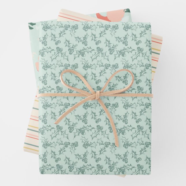 'Tis The Season Mix Wrapping Paper Sheet (In situ)