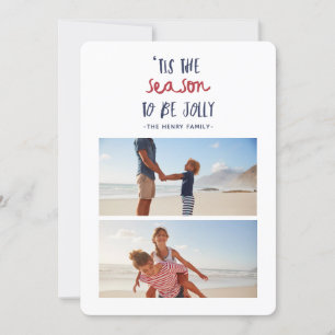 'tis the season multi photo holiday christmas card
