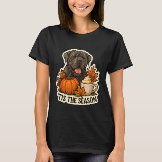 Tis The Season Neopolitan Mastiff Dog Fall Autumn T-Shirt