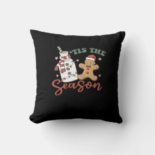 Tis The Season New Years Funny Christmas Throw Pillow