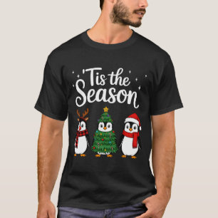 Tis The Season Penguin Christmas Santa Long Sleeve T-Shirt