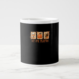Tis The Season Pumpkin American Football Thanksgiv Large Coffee Mug