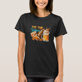 Tis The Season Pumpkin And Spice Football Hallowee T-Shirt