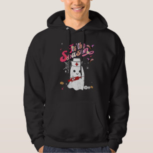 Tis' The Season Pumpkin Boo 60s 70s Hippie Hallowe Hoodie