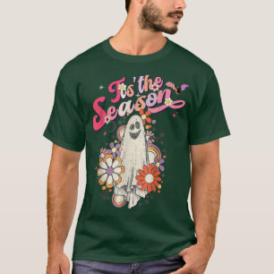 Tis the Season Pumpkin Boo 60s 70s Hippie Hallowee T-Shirt