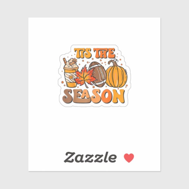 Tis The Season Pumpkin Leaf Latte Fall Aesthetic C (Sheet)