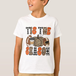 Tis The Season Pumpkin Leaf Latte Fall Thanksgivin T-Shirt