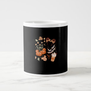 Tis The Season Pumpkin Season, Fall Harvest Autumn Large Coffee Mug