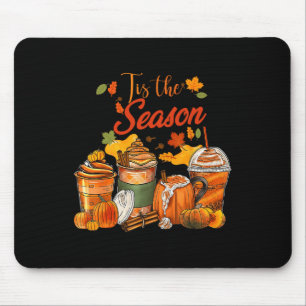 Tis The Season Pumpkin Spice Fall Autumn Halloween Mouse Pad