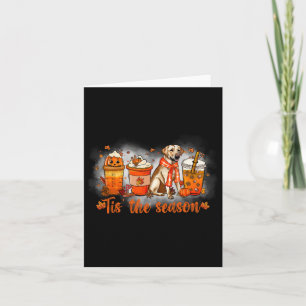 Tis The Season Pumpkin Spice Latte Golden Hallowee Card