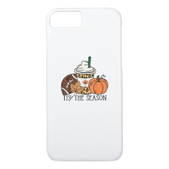 Tis The Season Pumpkin Thanksgiving Football Minim Case-Mate iPhone Case (Back)