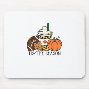 Tis The Season Pumpkin Thanksgiving Football Minim Mouse Pad