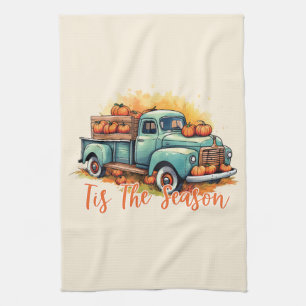 'Tis The Season Pumpkin Truck Kitchen Towel