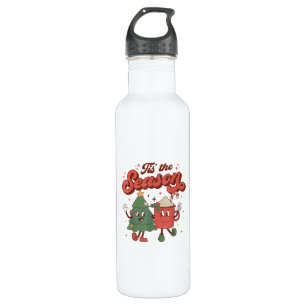 Tis The Season Retro Christmas 70s 80s Vintage Gro 710 Ml Water Bottle