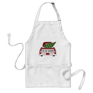 Tis the season retro christmas truck standard apron
