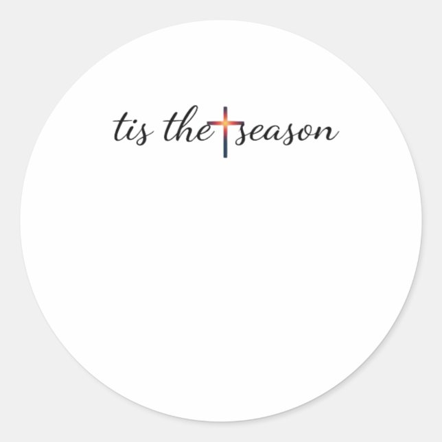 Tis The Season Retro Classic Classic Round Sticker (Front)