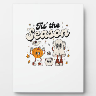Tis The Season Retro Halloween Party Funny Boo Pum Plaque