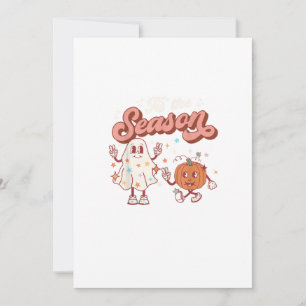 Tis The Season Retro Halloween Party Funny Graphic Holiday Card