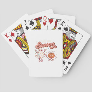 Tis The Season Retro Halloween Party Funny Graphic Playing Cards