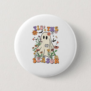 Tis The Season Retro Halloween Party Funny Trendy 2 Inch Round Button