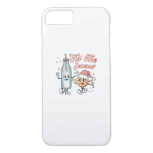 Tis The Season Retro Milk And Cookie Christmas Case-Mate iPhone Case