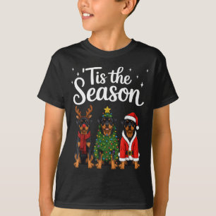 Tis The Season Rottweiler Christmas Santa Rottie D T-Shirt