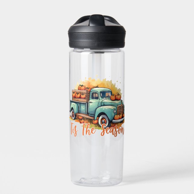 'Tis The Season – Rustic Truck with Pumpkins Water Bottle